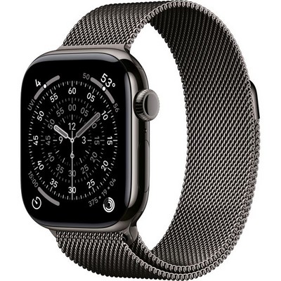 Apple Watch Series 11, 42 mm, Slate Titanium Milanese Loop - фото 83394