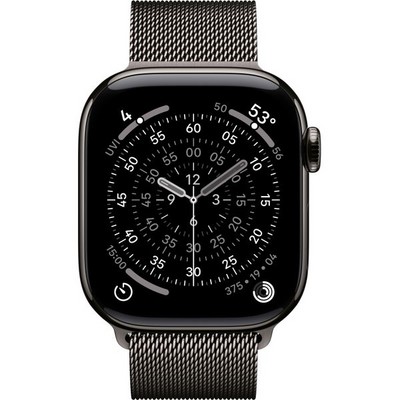 Apple Watch Series 11, 42 mm, Slate Titanium Milanese Loop - фото 83395