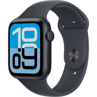 Apple Watch SE 3, 44 mm, Midnight Aluminium Midnight Sport Band SM/ML - фото 83480