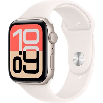 Apple Watch SE 3, 44 mm, Starlight Aluminium Light Blush Sport Band - фото 83508