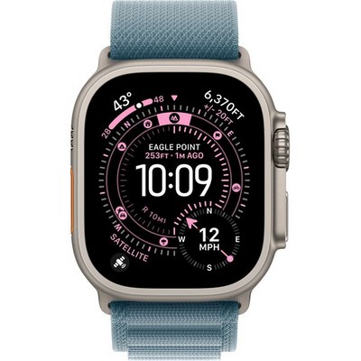 Apple Watch Ultra 3, 49 mm, Natural S/M/L Alpine Loop Light Blue - фото 83569