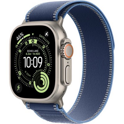 Apple Watch Ultra 3, 49 mm, Natural S-M/М-L Trail Loop Blue/Bright Blue - фото 83577