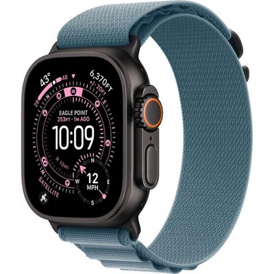 Apple Watch Ultra 3, 49 mm, Black S/M/L Alpine Loop Light Blue - фото 83597