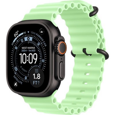 Apple Watch Ultra 3, 49 mm, Black Ocean Band Neon Green - фото 83615