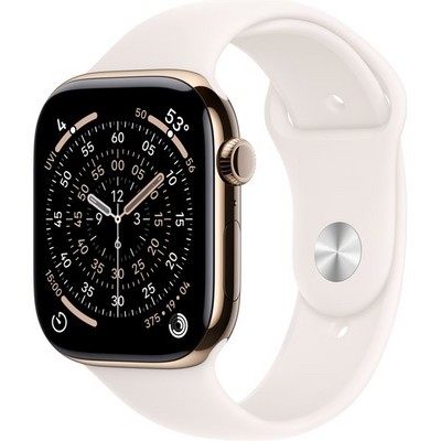 Apple Watch Series 11, 46 mm, Gold Titanium Light Blush Sport Band SM/ML - фото 84285