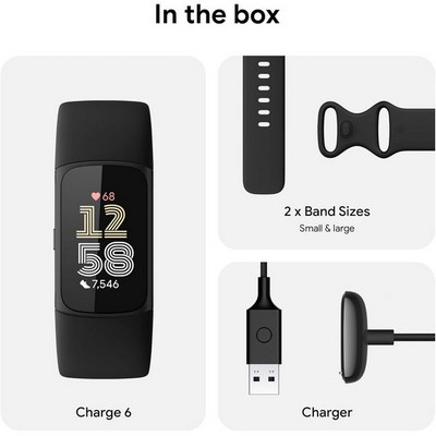 Fitbit Charge 6 Tracker Obsidian - фото 84306