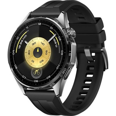 Huawei Watch GT 6 46 mm Black Fluoroelastomer Strap - фото 84522