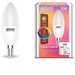 Светодиодная лампа Gauss Smart Home Candle Е14 5W 470lm 2700-6500К RGBW, диммируемый 1190112