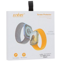 Стекло защитное Screen Protection Xreel для Apple Watch 7 series (41мм) черная рамка