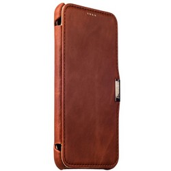 Чехол-книжка кожаный i-Carer для Samsung GALAXY A8 Vintage Series (RSA81001br) Коричневый
