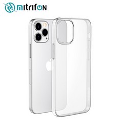 Чехол силиконовый MItrifON для iPhone 12 Pro Max (6.7&quot;) тонкий TPU 0,8mm Прозрачный