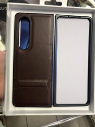 Чехол Puloka для Samsung Fold 4 кожа+пластик, коричневый