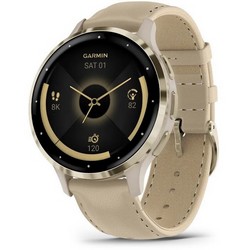 Garmin Venu 3S Soft Gold French Gray Leather (010-02785-55)
