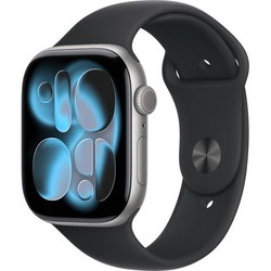 Apple Watch Series 11, 46 mm, Space Gray Aluminium Black Sport Band SM/ML Apple Watch Series 11, 46 mm, Space Gray Aluminium Black Sport Band SM/ML