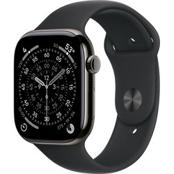 Apple Watch Series 11, 46 mm, Slate Titanium Black Sport Band SM/ML Apple Watch Series 11, 46 mm, Slate Titanium Black Sport Band SM/ML