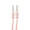 Кабель COTECi Nylon Audio line Cable Aux CS5057-MRG 3.5mm (1.5 м) Розовое золото - фото 53027