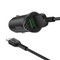 Разделитель автомобильный Hoco Z39 Farsighted dual port QC3.0 Car charger с кабелем MicroUSB (2USB: 3.6V-6.5V & 3A 18W) Черный - фото 54487