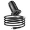 Разделитель автомобильный Hoco NZ4 Wise road 24W dual port PD car charger с кабелем MicroUSB (2USB: 5V & 2.4A 12W/ total output 24W) Черный - фото 54841