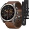 Garmin Fenix 8 51mm Amoled Sapphire Bare Titanium Black with Chestnut Leather Band + Black Silicone Band (010-02905-40) - фото 81825